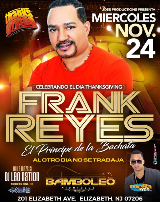 Buy tickets for FRANK REYES EL PRINCIPE DE LA BACHATA FRANK REYES EL PRINCIPE DE LA BACHATA