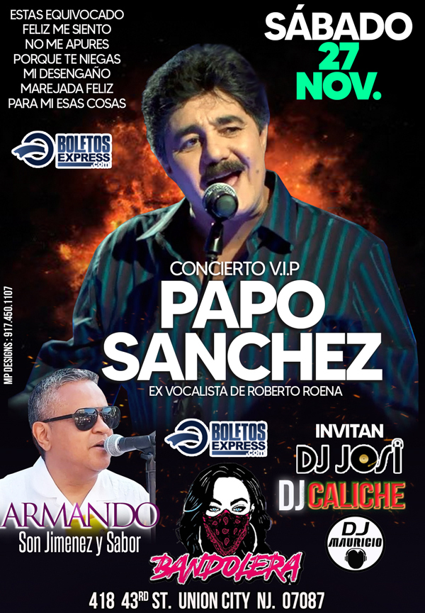 Buy tickets for Papo Sanchez Papo Sanchez