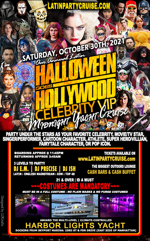Halloween Goes Hollywood Latin Midnight Cruise