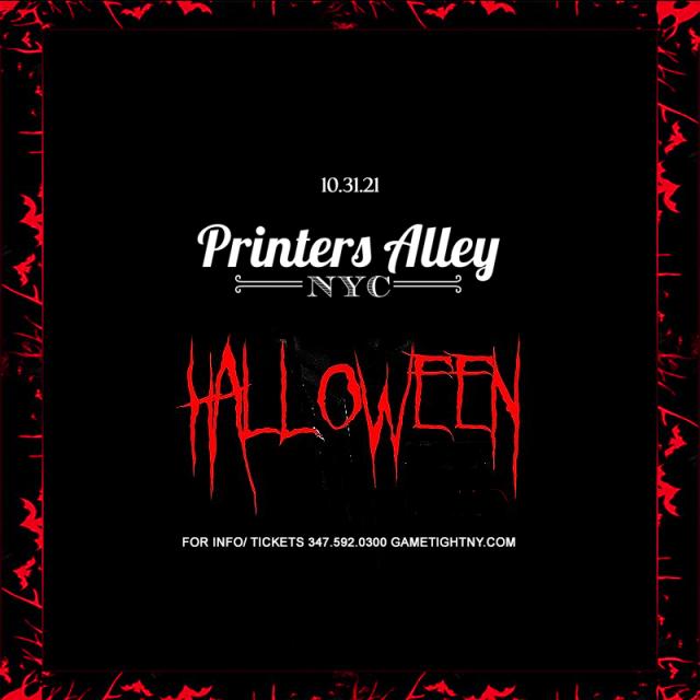 Buy tickets for Printers Ally NYC Halloween party 2021 Printers Ally NYC Halloween party 2021