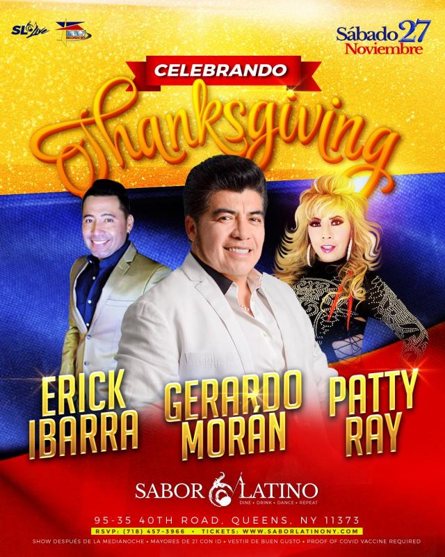 Buy tickets for Gerardo Moran, Patty Ray & Erick Ibarra. Celebrando Thanksgiving. Gerardo Moran, Patty Ray & Erick Ibarra. Celebrando Thanksgiving.