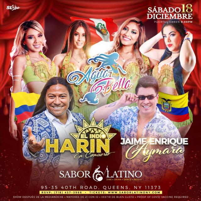 Buy tickets for Agua Bella, Jaime Enrique Aymara & Harin el Indio Agua Bella, Jaime Enrique Aymara & Harin el Indio