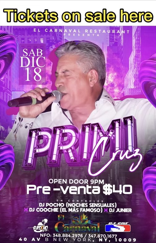 Buy tickets for Primi Cruz live Primi Cruz live
