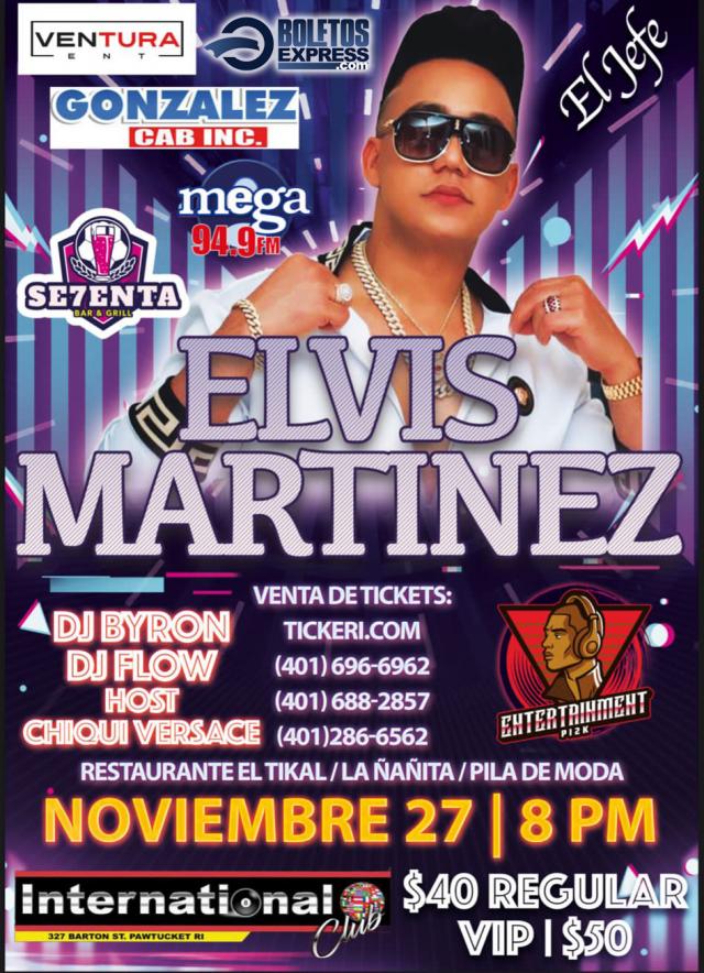 Buy tickets for ELVIS MARTINEZ | Pawtucket, RI ELVIS MARTINEZ | Pawtucket, RI