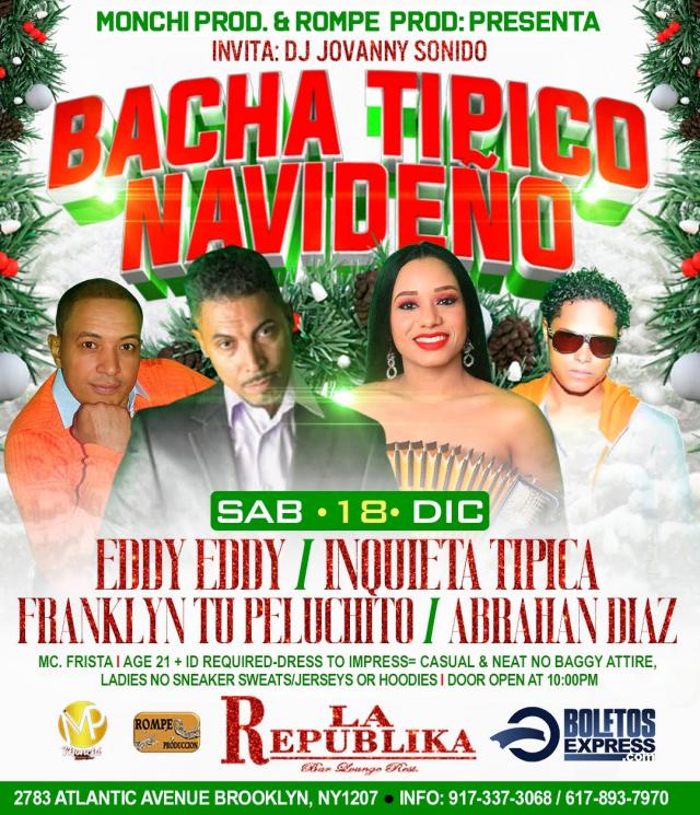 Buy tickets for BACHATA TIPICO NAVIDEÑO BACHATA TIPICO NAVIDEÑO