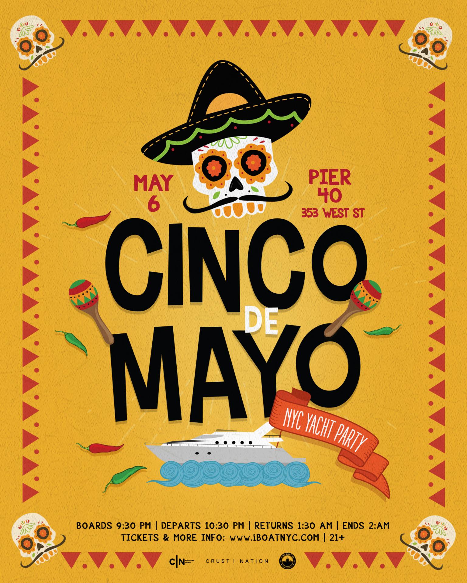 Cinco De Mayo Party NYC Friday Night Yacht Cruise Tickets