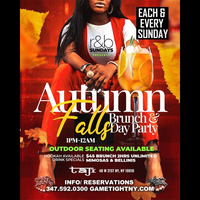 Buy tickets for Taj Lounge Sunday R&B Brunch Reservation Taj Lounge Sunday R&B Brunch Reservation