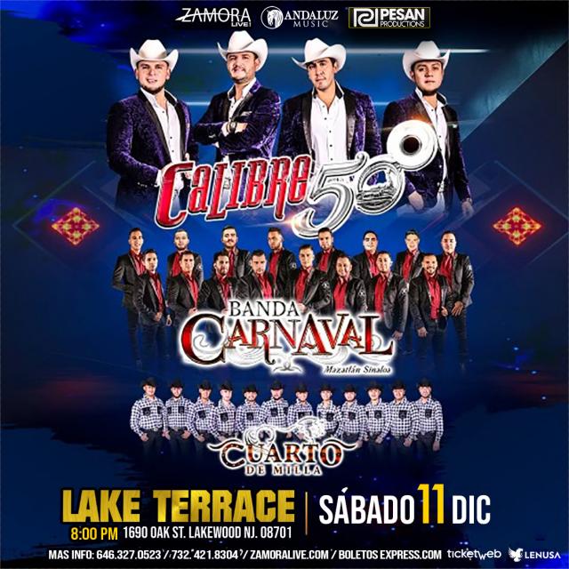Buy tickets for Calibre 50 en Lakewood, NJ - Lake Terrace (Event is Cancelled) Calibre 50 en Lakewood, NJ - Lake Terrace (Event is Cancelled)