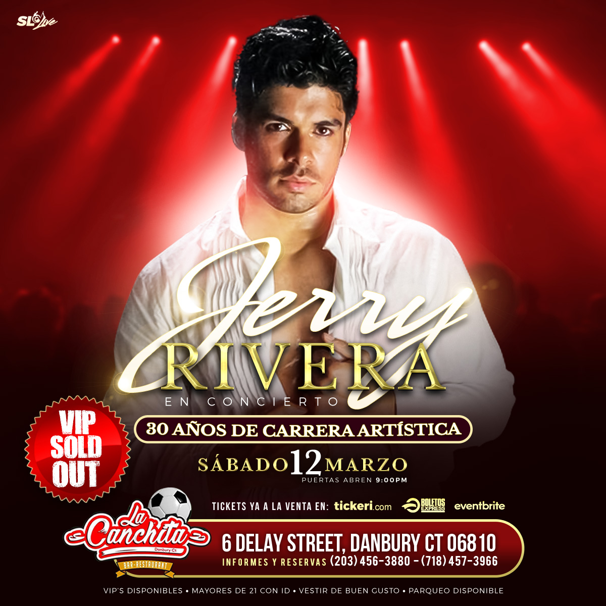 Buy tickets for JERRY RIVERA / EN CONNECTICUT! JERRY RIVERA / EN CONNECTICUT!