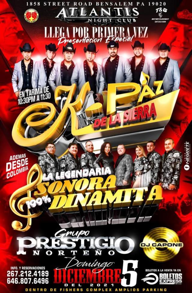 Buy tickets for K-PAZ DE LA SIERRA | SONORA DINAMITA | GRUPO PRESTIGIO NORTEÑO K-PAZ DE LA SIERRA | SONORA DINAMITA | GRUPO PRESTIGIO NORTEÑO