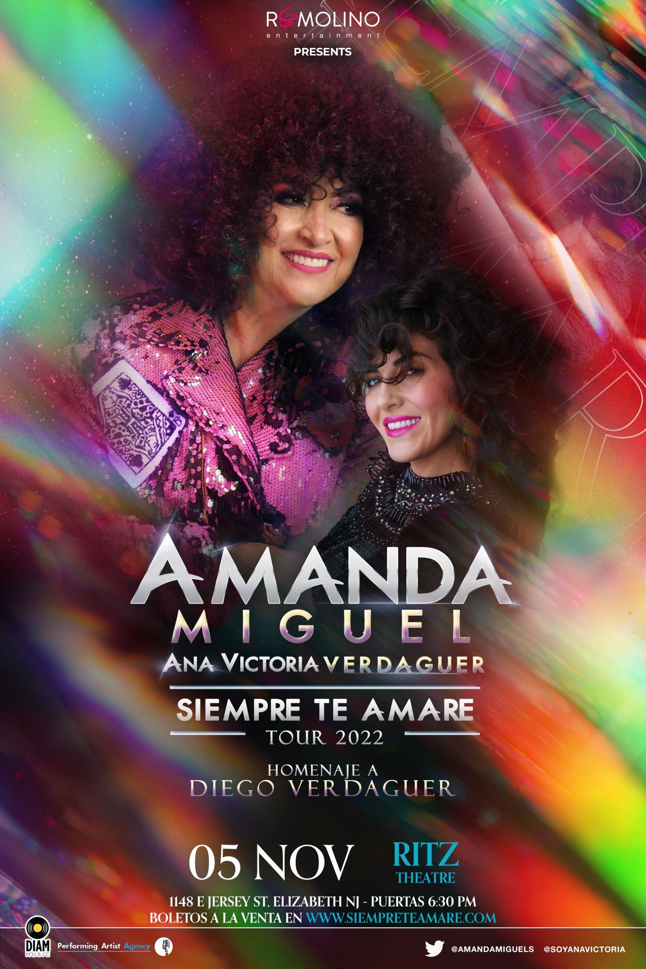 Buy tickets for Amanda Miguel & Ana Victoria Verdaguer Amanda Miguel & Ana Victoria Verdaguer