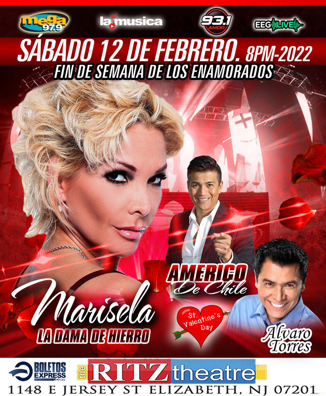 Buy tickets for MARISELA , ALVARO TORRES & AMERICO / ELIZABETH, NJ MARISELA , ALVARO TORRES & AMERICO / ELIZABETH, NJ