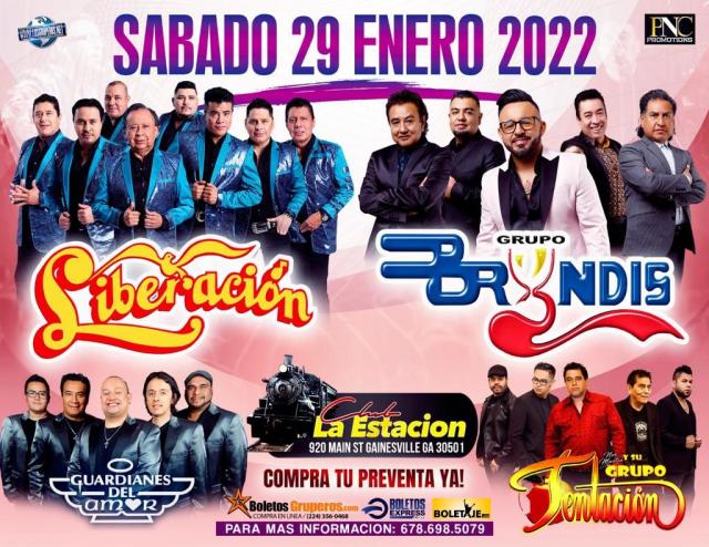 Buy tickets for LIBERACION | GRUPO BRINDIS | GUARDIANES DEL AMOR | GRUPO TENTACION LIBERACION | GRUPO BRINDIS | GUARDIANES DEL AMOR | GRUPO TENTACION