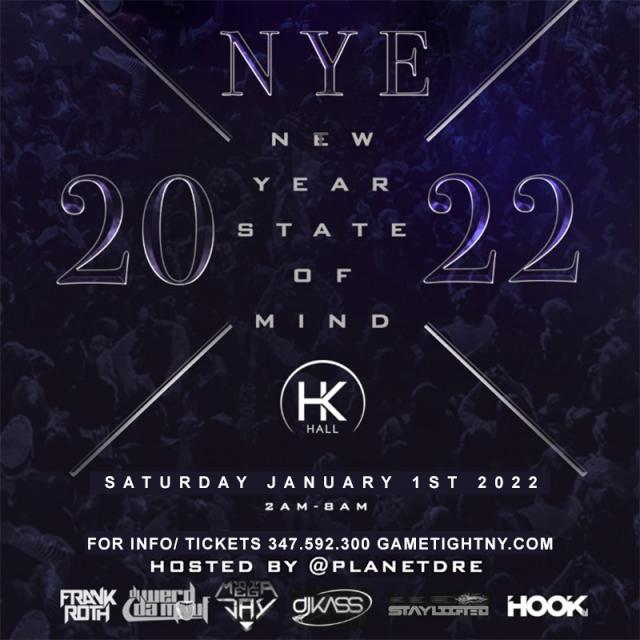 HK Hall NYC New Years Times Sq NYE After Party 2022