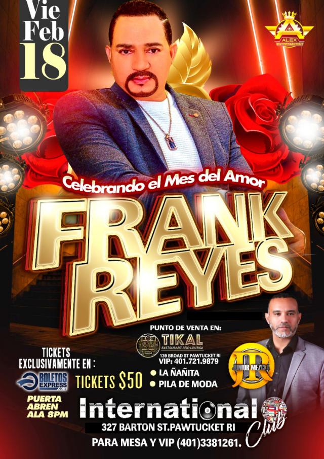 Buy tickets for FRANK REYES FRANK REYES