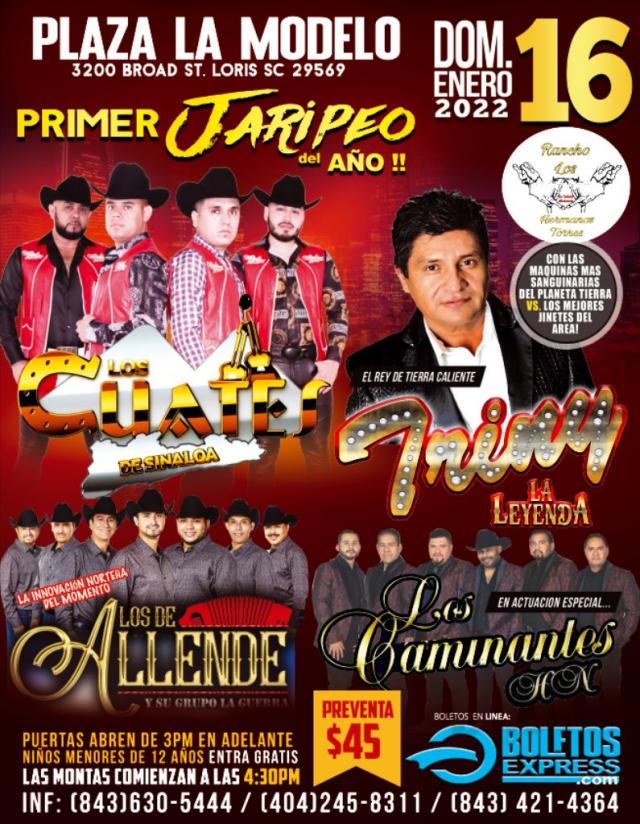 Buy tickets for LOS CUATES | TRINY LA LEYENDA | LOS DE ALLENDE | LOS CAMINANTES LOS CUATES | TRINY LA LEYENDA | LOS DE ALLENDE | LOS CAMINANTES