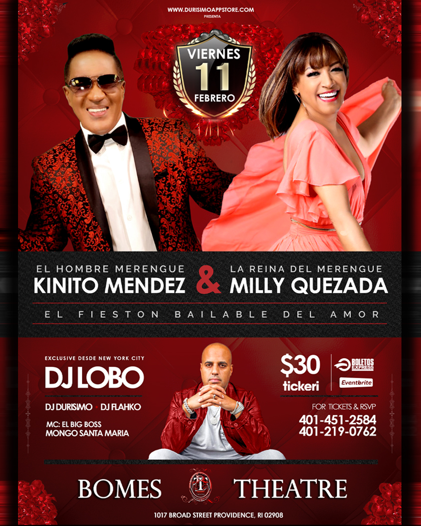 MILLY QUEZADA | KINITO MENDEZ | DJ LOBO LIVE EN PROVIDENCE