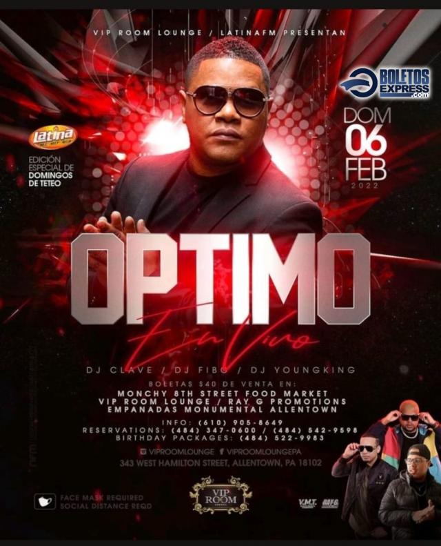 Buy tickets for OPTIMO - EN VIVO OPTIMO - EN VIVO