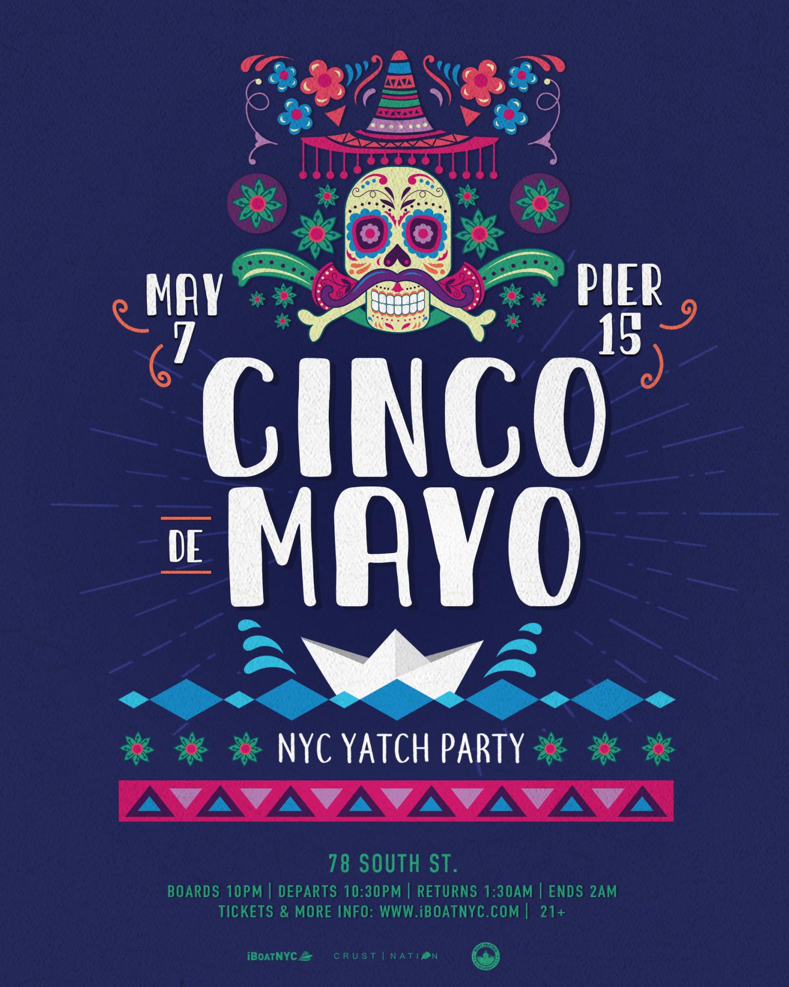 Buy tickets for Cinco De Mayo Party NYC | Saturday Night Yacht Cruise Cinco De Mayo Party NYC | Saturday Night Yacht Cruise