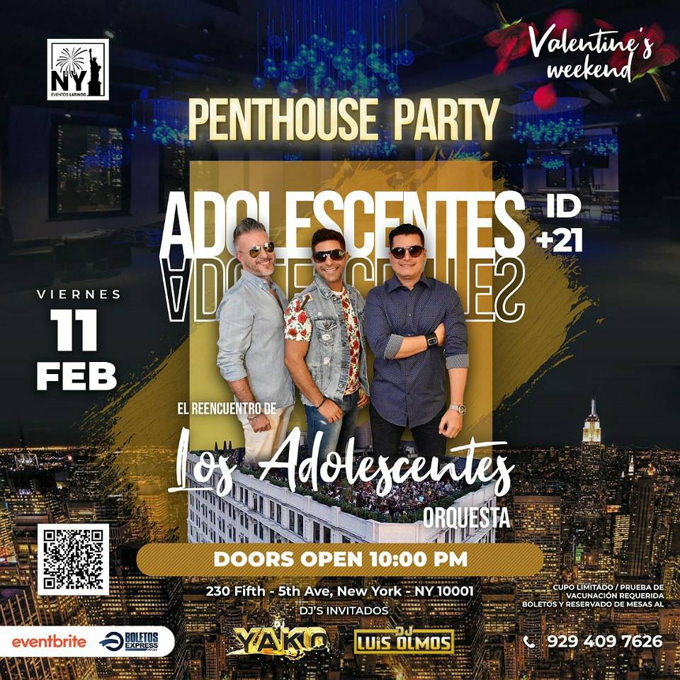 PENTHOUSE PARTY CON EL REENCUENTRO DE ADOLESCENTES  ORQUESTA