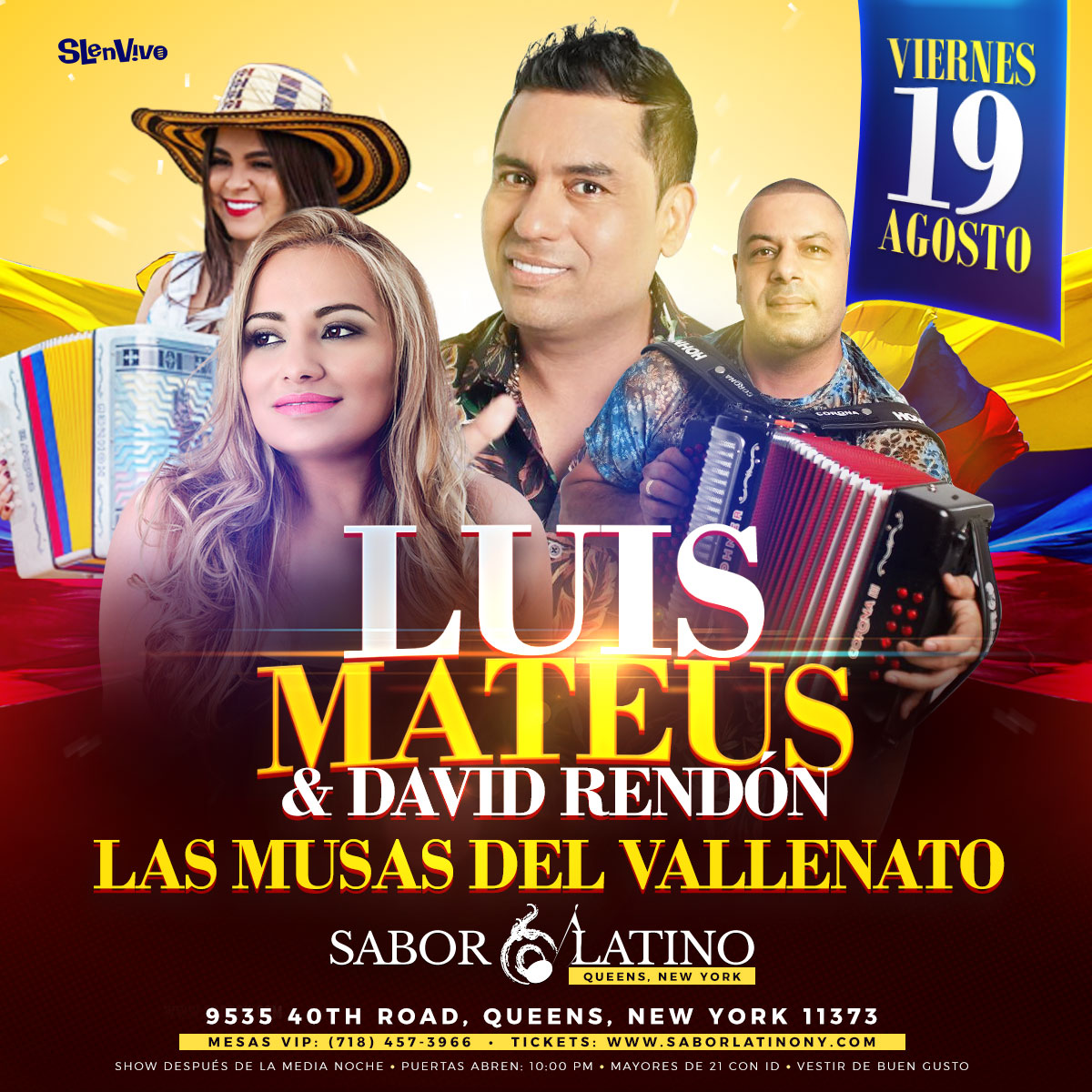 LUIS MATEUS & LAS MUSAS DEL VALLENATO ! NEW YORK