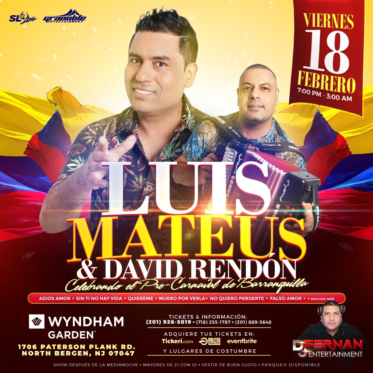 Buy tickets for LUIS MATEUS - DAVID RENDON LUIS MATEUS - DAVID RENDON