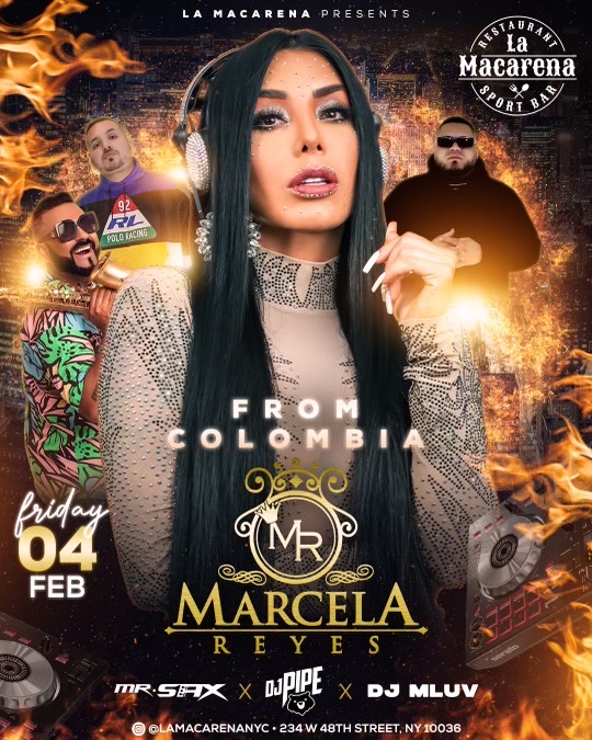 Marcela Reyes @ La Macarena- Colombian Guaracha Party NYC