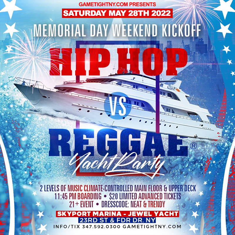 Buy tickets for Jewel Yacht MDW Hip Hop vs Reggae Party at Skyport Marina 2022 Jewel Yacht MDW Hip Hop vs Reggae Party at Skyport Marina 2022
