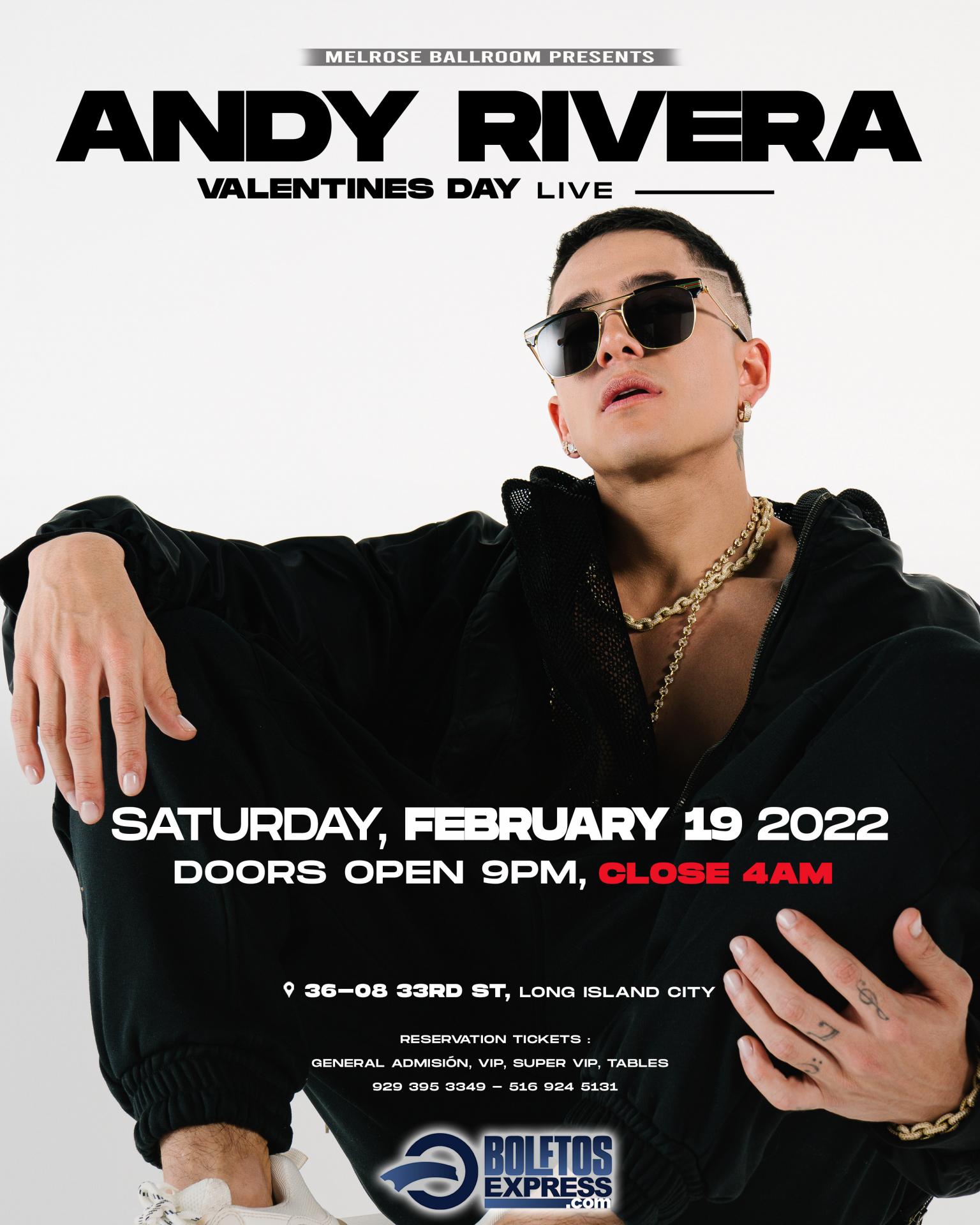 Buy tickets for ANDY RIVERA ANDY RIVERA
