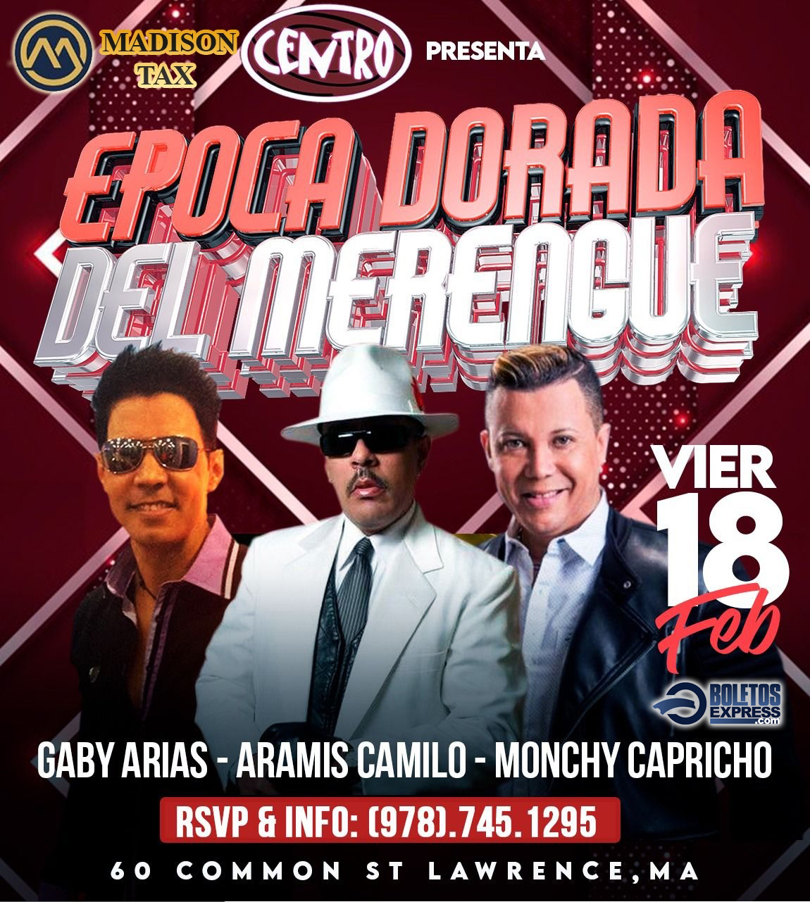 Buy tickets for GABY ARIAS | ARAMIS CAMILO | MONCHY CAPRICHO GABY ARIAS | ARAMIS CAMILO | MONCHY CAPRICHO