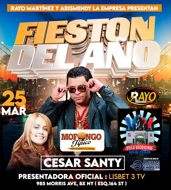 Buy tickets for FIESTON DEL AÑO | CESAR SANTY FIESTON DEL AÑO | CESAR SANTY