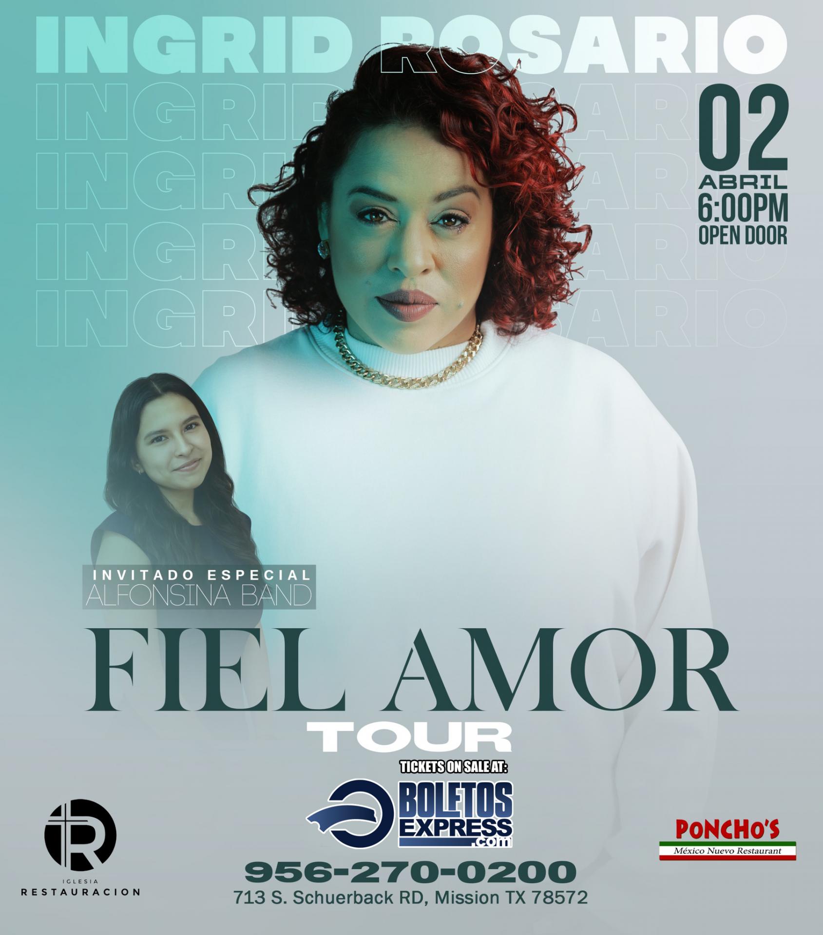 Buy tickets for INGRID ROSARIO - FIEL AMOR TOUR INGRID ROSARIO - FIEL AMOR TOUR