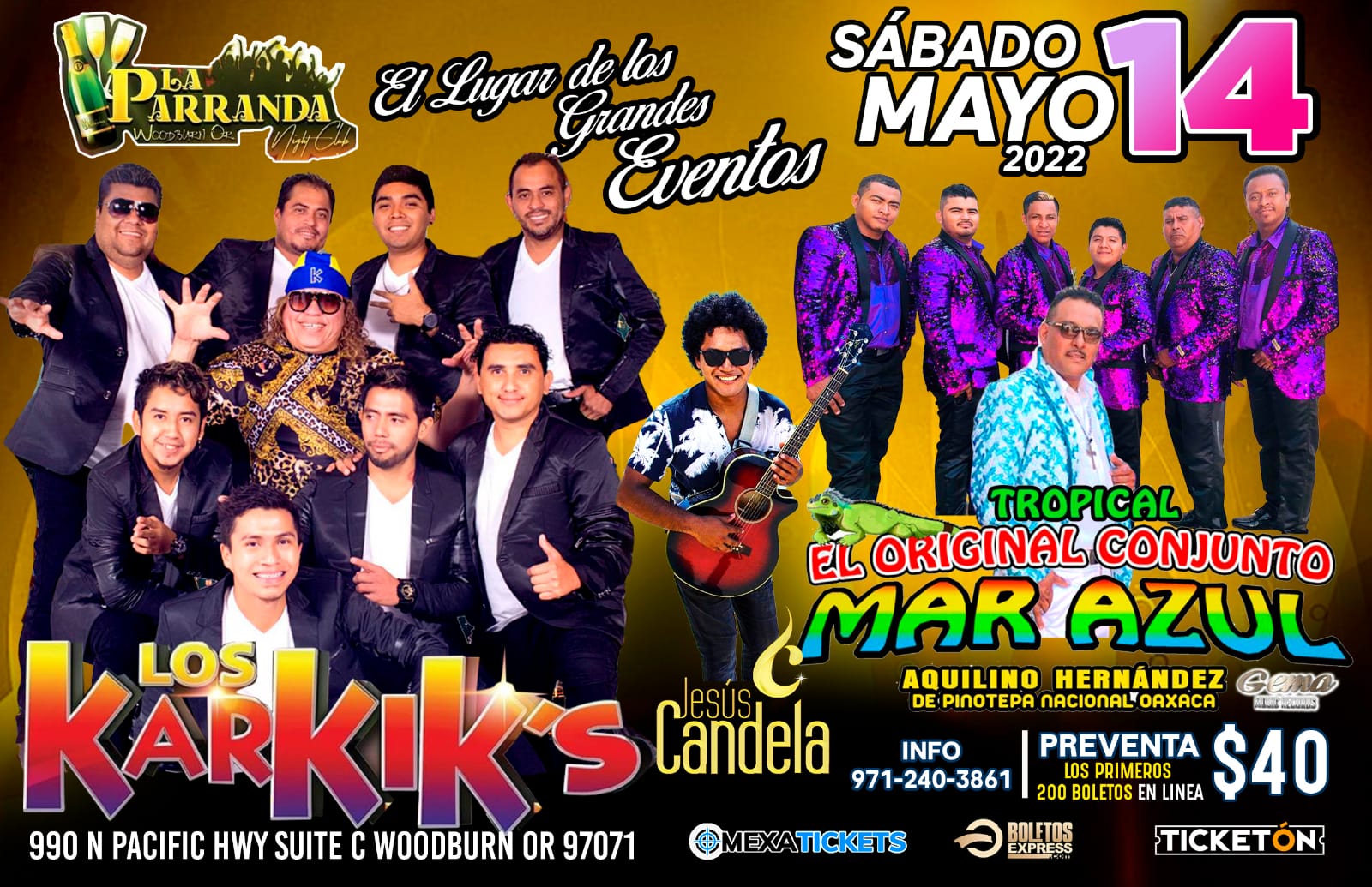 Buy tickets for LOS KARKIK'S & TROPICAL MAR AZUL | Woodburn, OR LOS KARKIK'S & TROPICAL MAR AZUL | Woodburn, OR