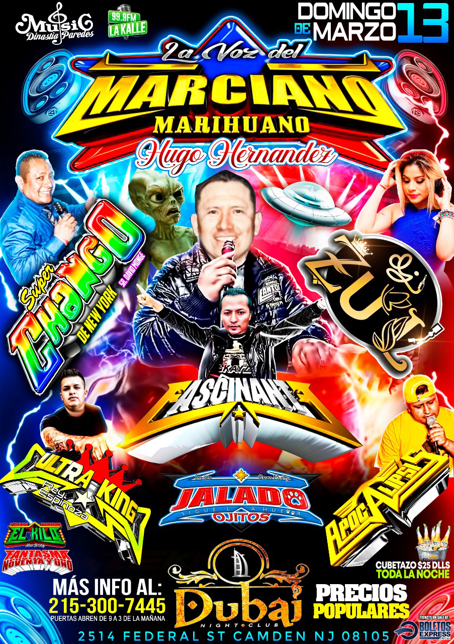 Buy tickets for MARCIANO MARIHUANO | FASCINANTE | SUPER GHANGO | DJ ZUL MARCIANO MARIHUANO | FASCINANTE | SUPER GHANGO | DJ ZUL