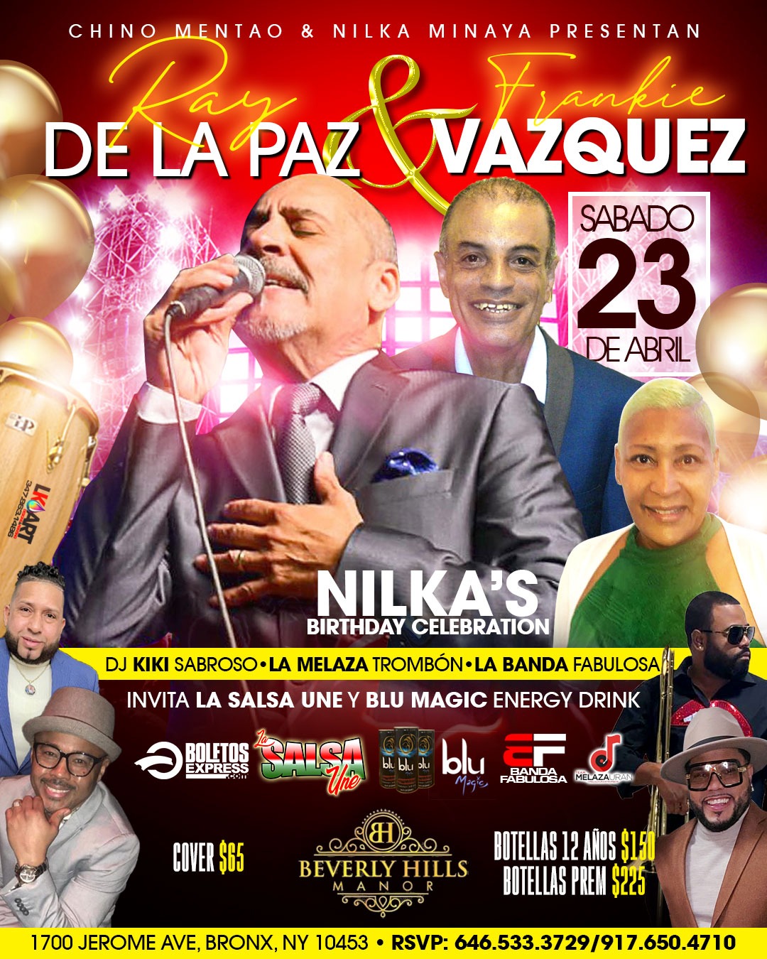 Buy tickets for RAY DE LA PAZ & FRANKIE VAZQUEZ RAY DE LA PAZ & FRANKIE VAZQUEZ