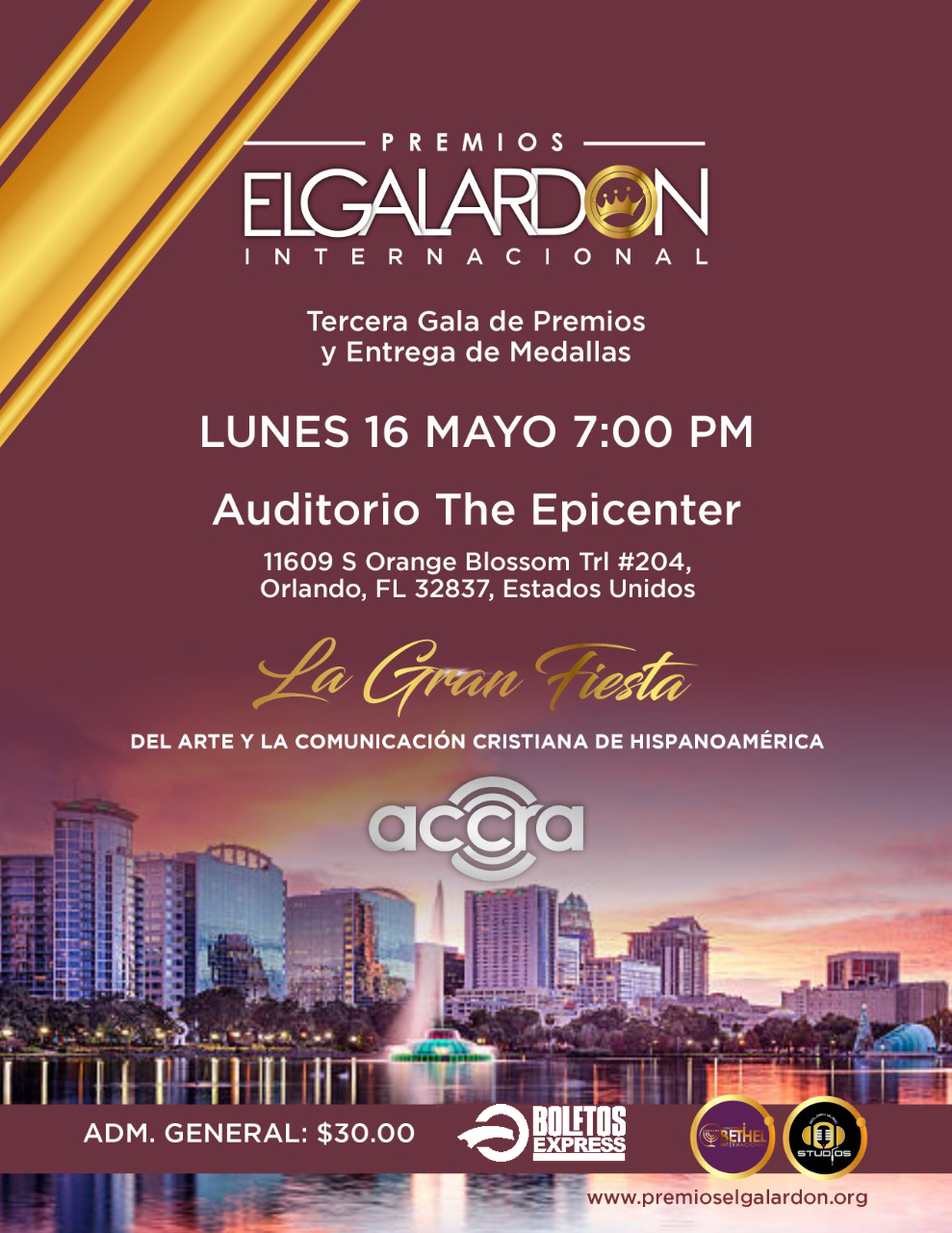 Buy tickets for PREMIOS EL GALARDON INTERNACIONAL PREMIOS EL GALARDON INTERNACIONAL