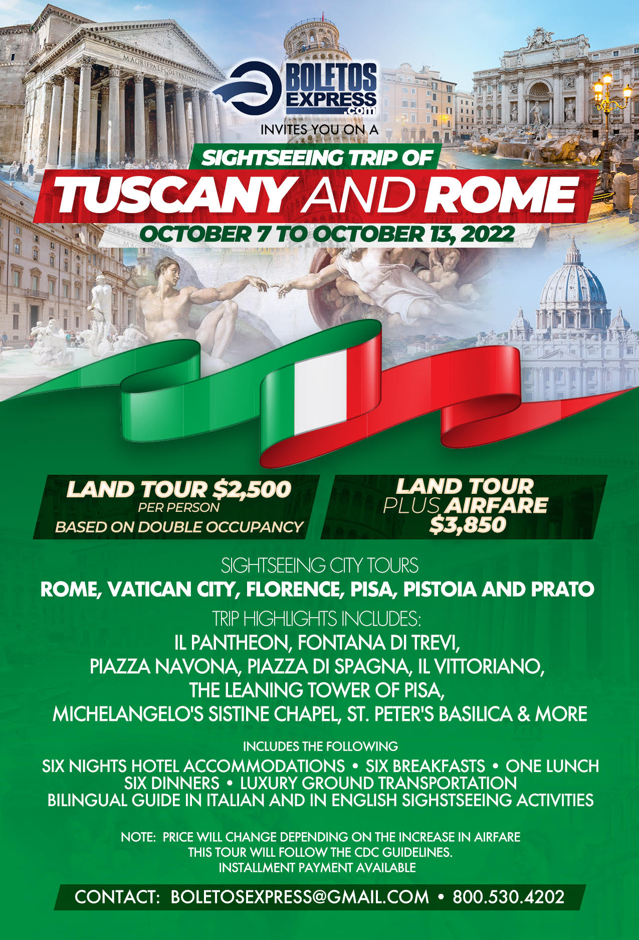 Tuscany and Rome Sightseeing Trip
