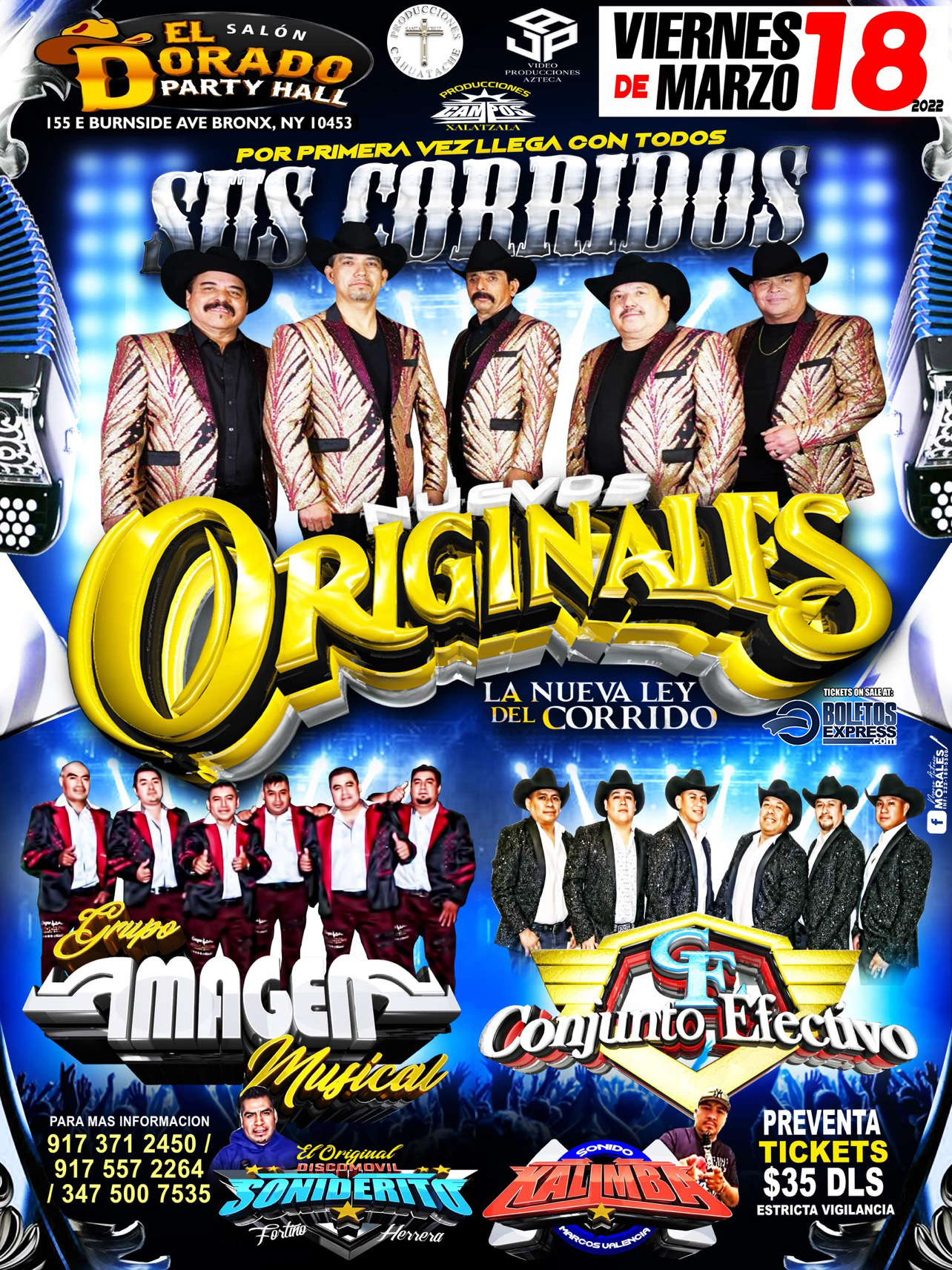 Buy tickets for NUEVOS ORIGINALES | GRUPO IMAGEN | CONJUNTO EFECTIVO NUEVOS ORIGINALES | GRUPO IMAGEN | CONJUNTO EFECTIVO