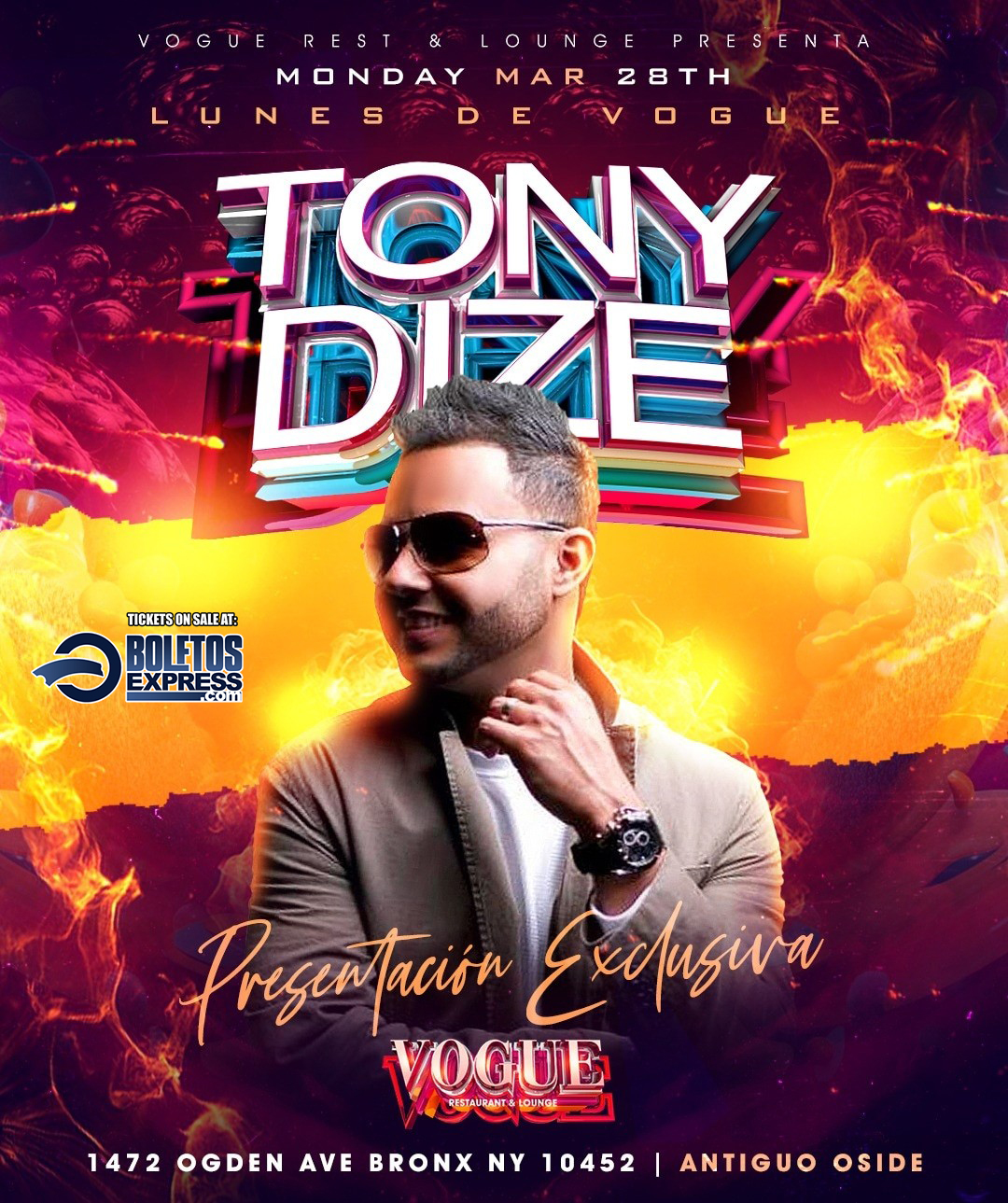 TONY DIZE Tickets BoletosExpress