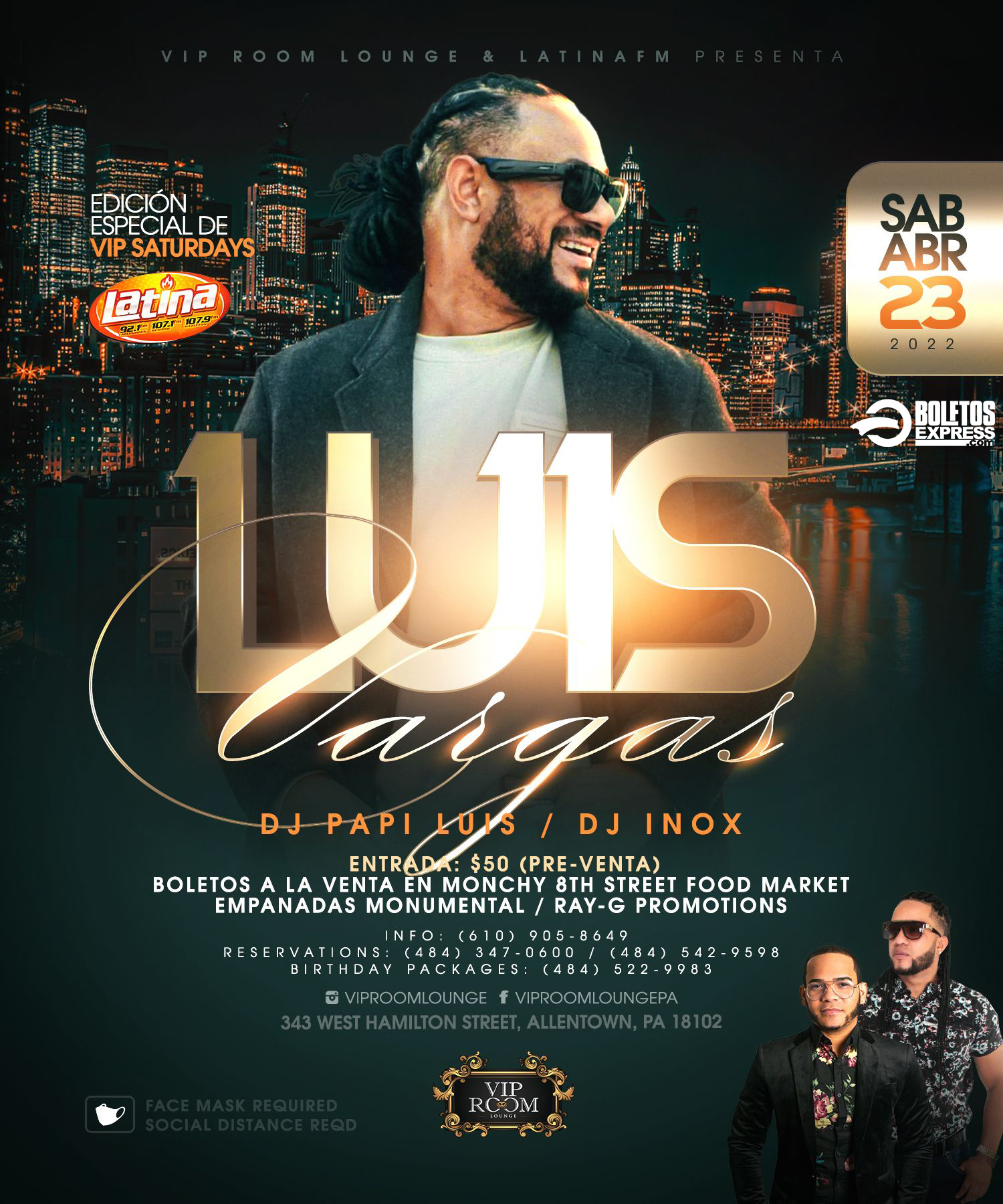 Buy tickets for LUIS VARGAS LUIS VARGAS