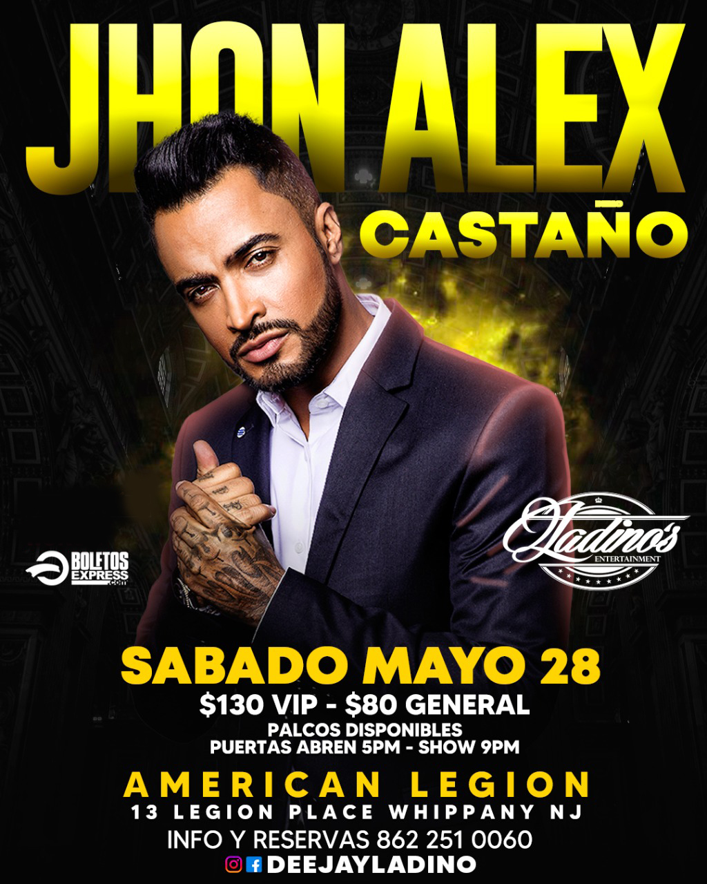 Buy tickets for JHON ALEX CASTAÑO JHON ALEX CASTAÑO