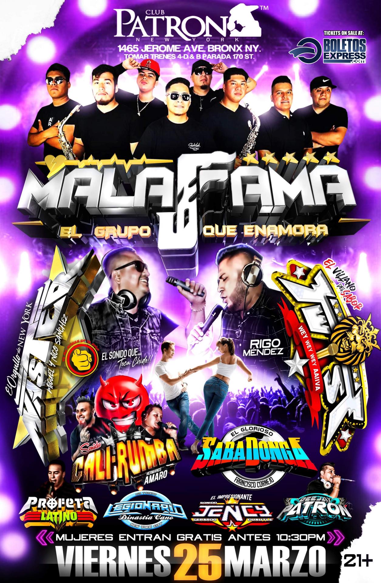 GRUPO MALA FAMA Tickets - BoletosExpress, image size:1255x1920