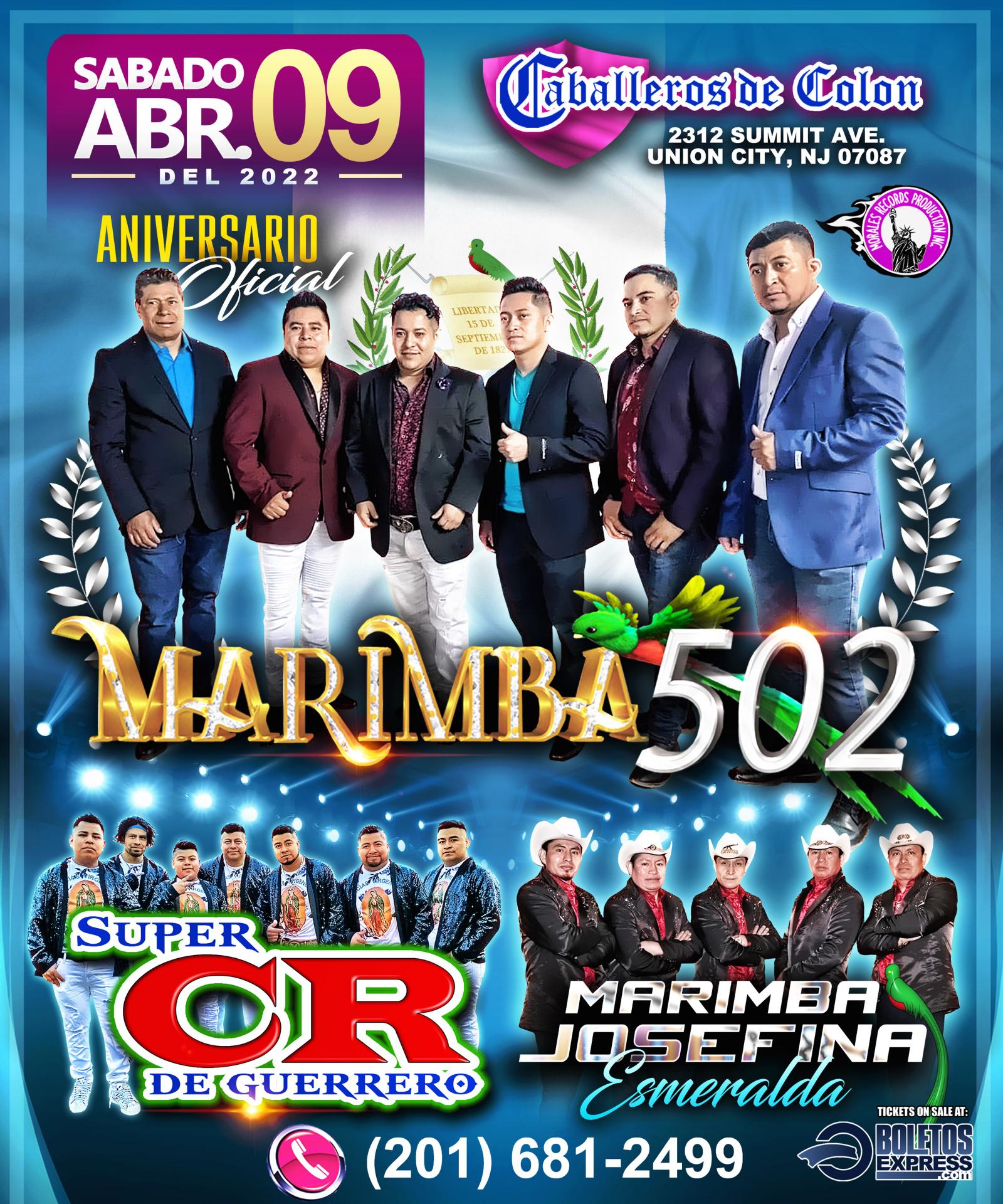 Buy tickets for MARIMBA 502 | SUPER CR DE GUERRERO | MARIMBA JOSEFINA ESMERALDA MARIMBA 502 | SUPER CR DE GUERRERO | MARIMBA JOSEFINA ESMERALDA
