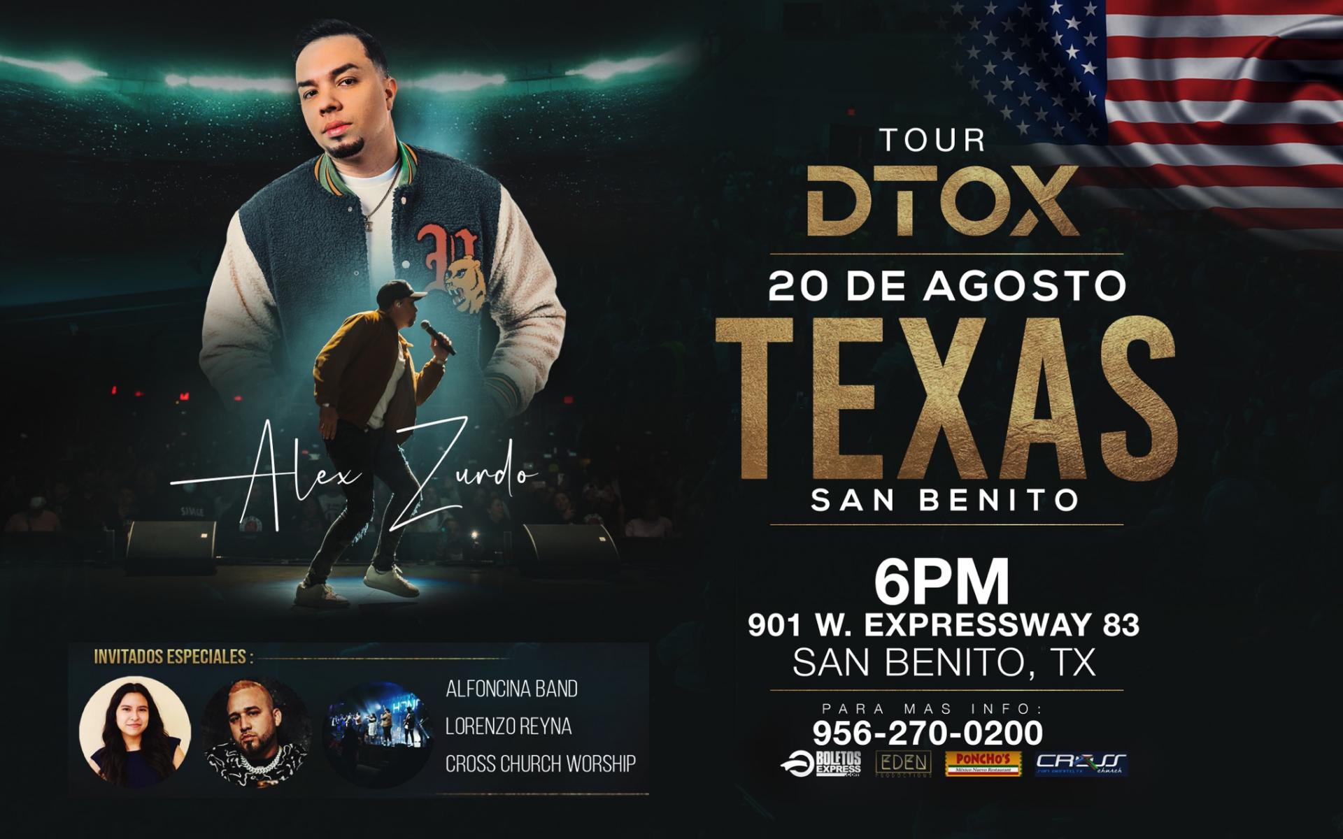 ALEX ZURDO TOUR DTOX Tickets BoletosExpress