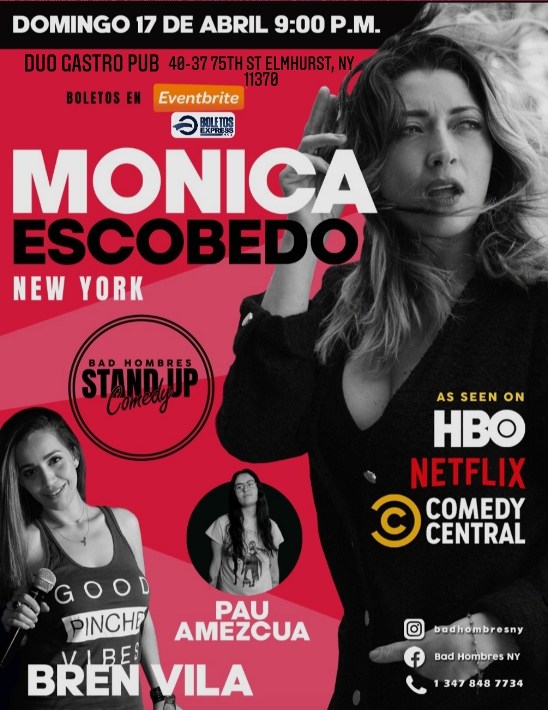 Buy tickets for MONICA ESCOBEDO y Bren Vila MONICA ESCOBEDO y Bren Vila
