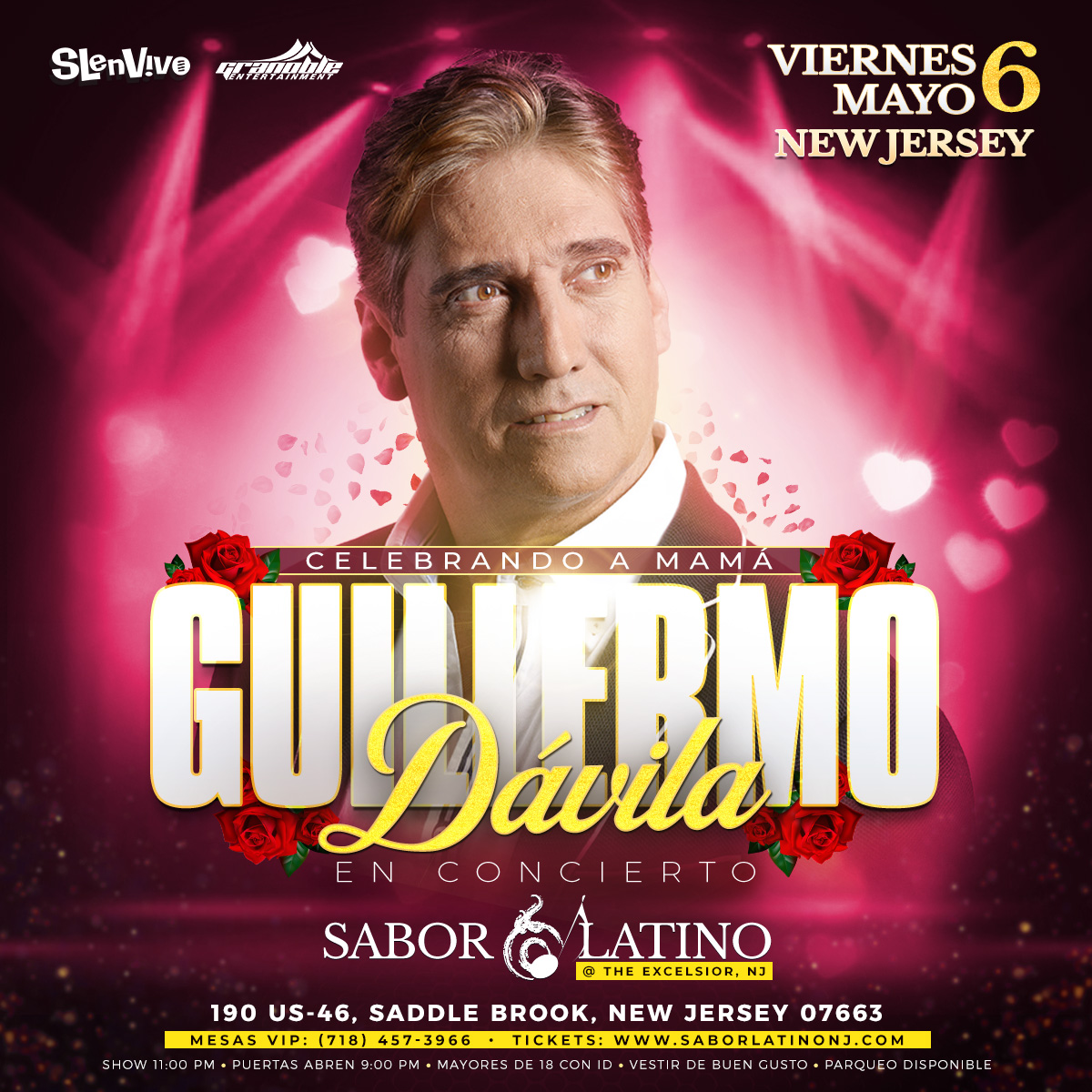 Buy tickets for GUILLERMO DAVILA ! NEW JERSEY GUILLERMO DAVILA ! NEW JERSEY