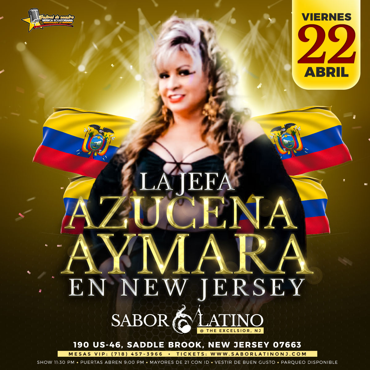 Buy tickets for AZUCENA AYMARA ! NEW JERSEY AZUCENA AYMARA ! NEW JERSEY