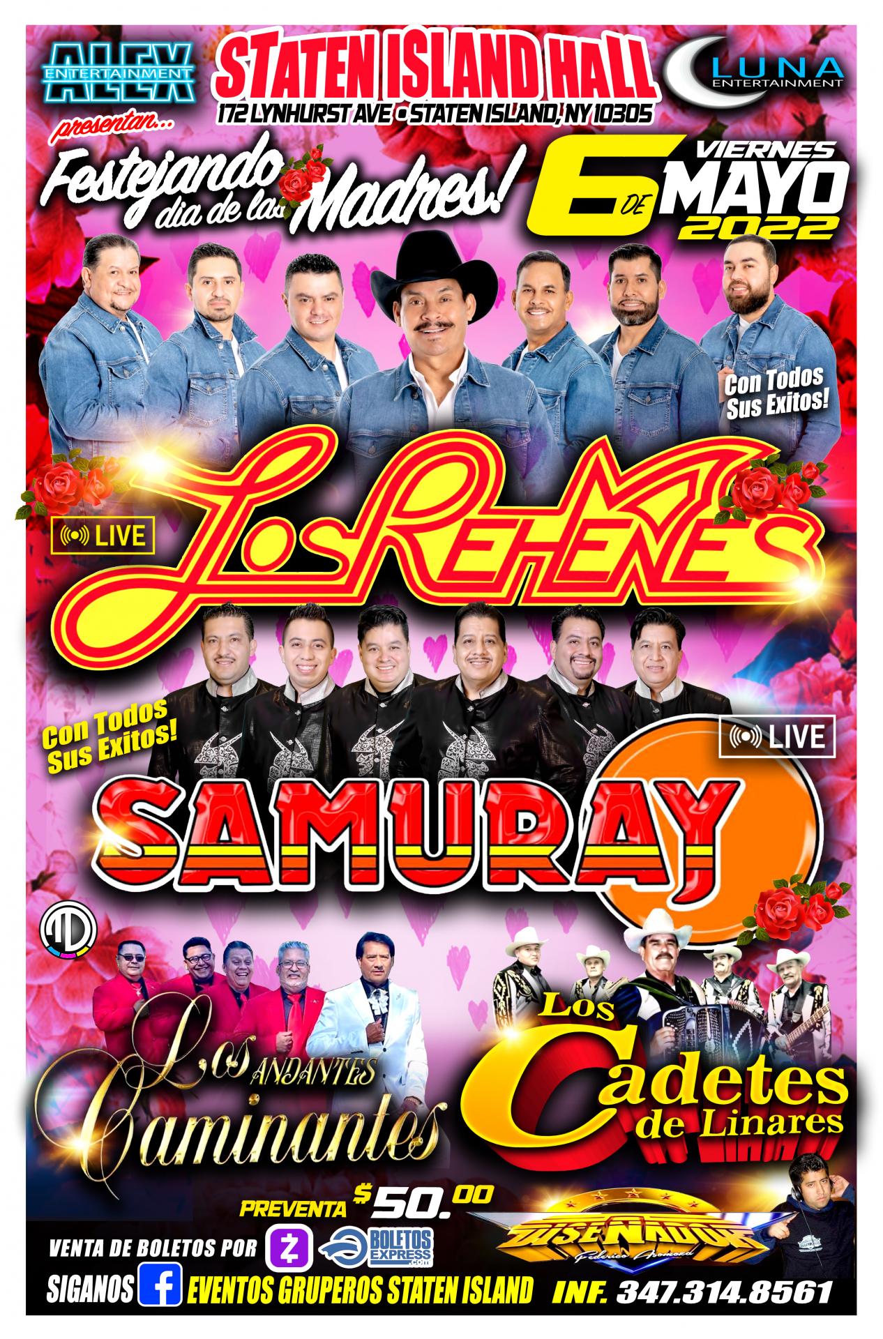 Buy tickets for LOS REHENES | SAMURAY | LOS CAMINANTES | LOS CADETES DE LINARES LOS REHENES | SAMURAY | LOS CAMINANTES | LOS CADETES DE LINARES