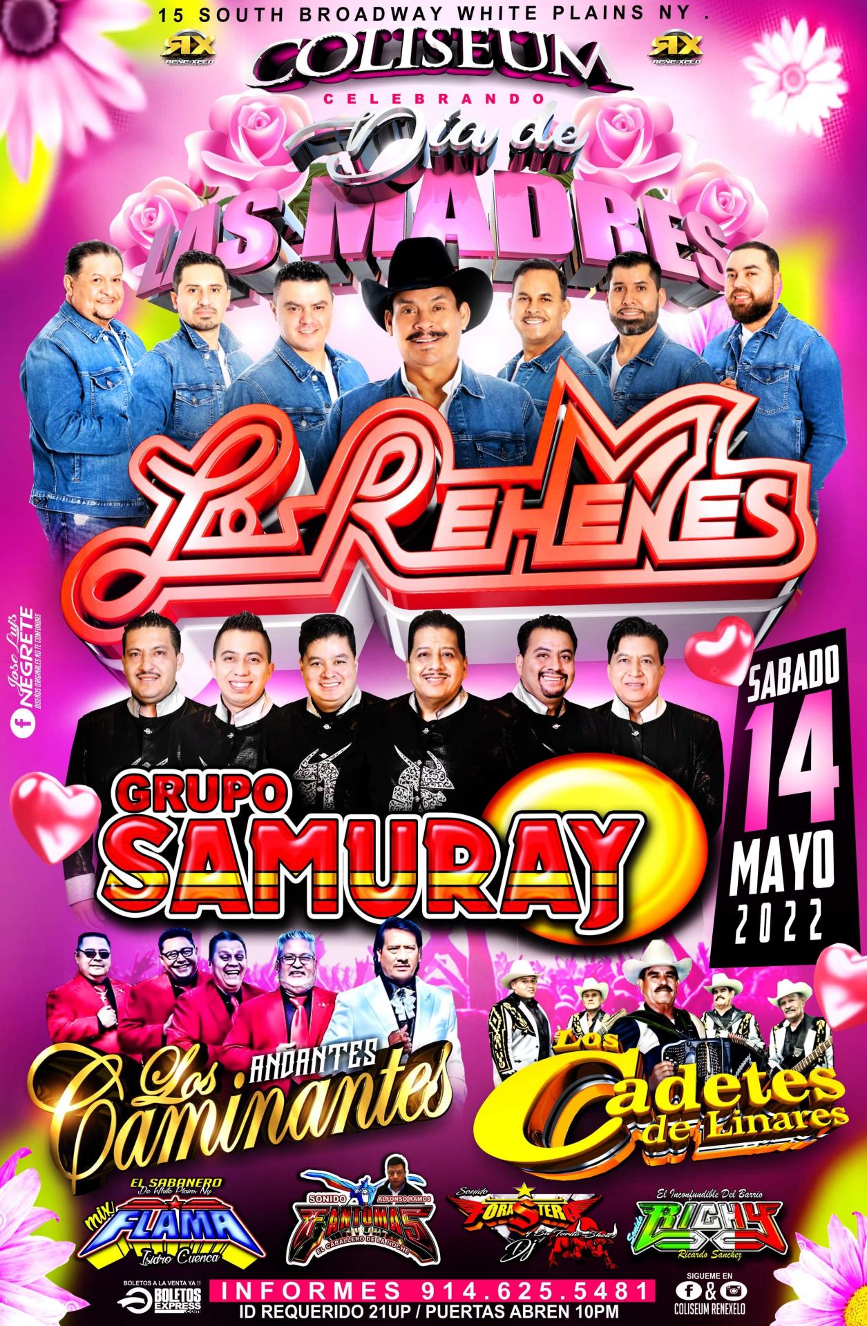 Buy tickets for LOS REHENES | SAMURAY | LOS ANDANTES CAMINANTES | LOS CADETES DE LINARES LOS REHENES | SAMURAY | LOS ANDANTES CAMINANTES | LOS CADETES DE LINARES