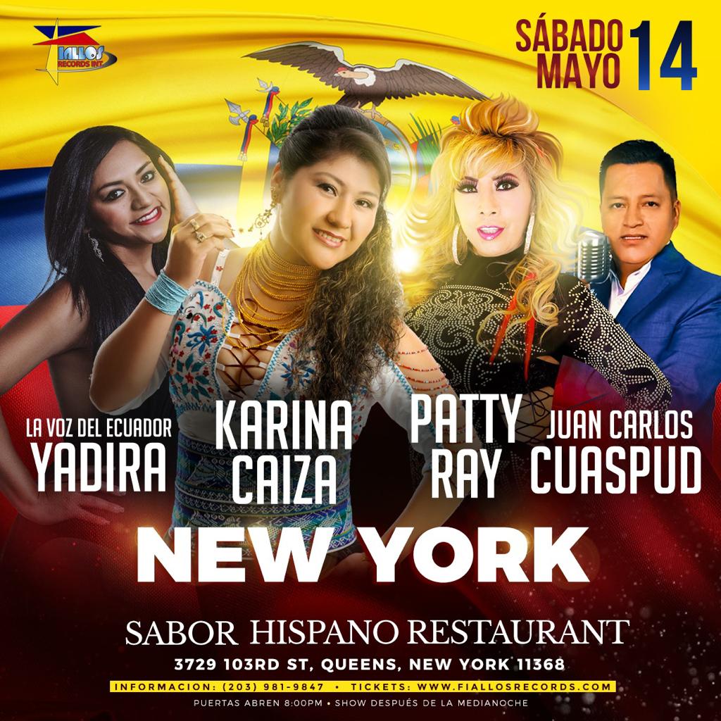 Buy tickets for KARINA CAIZA, PATTY RAY, YADIRA Y JUAN CUASPID ! NEW YORK KARINA CAIZA, PATTY RAY, YADIRA Y JUAN CUASPID ! NEW YORK